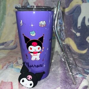 Sanrio Kuromi Tumbler with Straw and charm